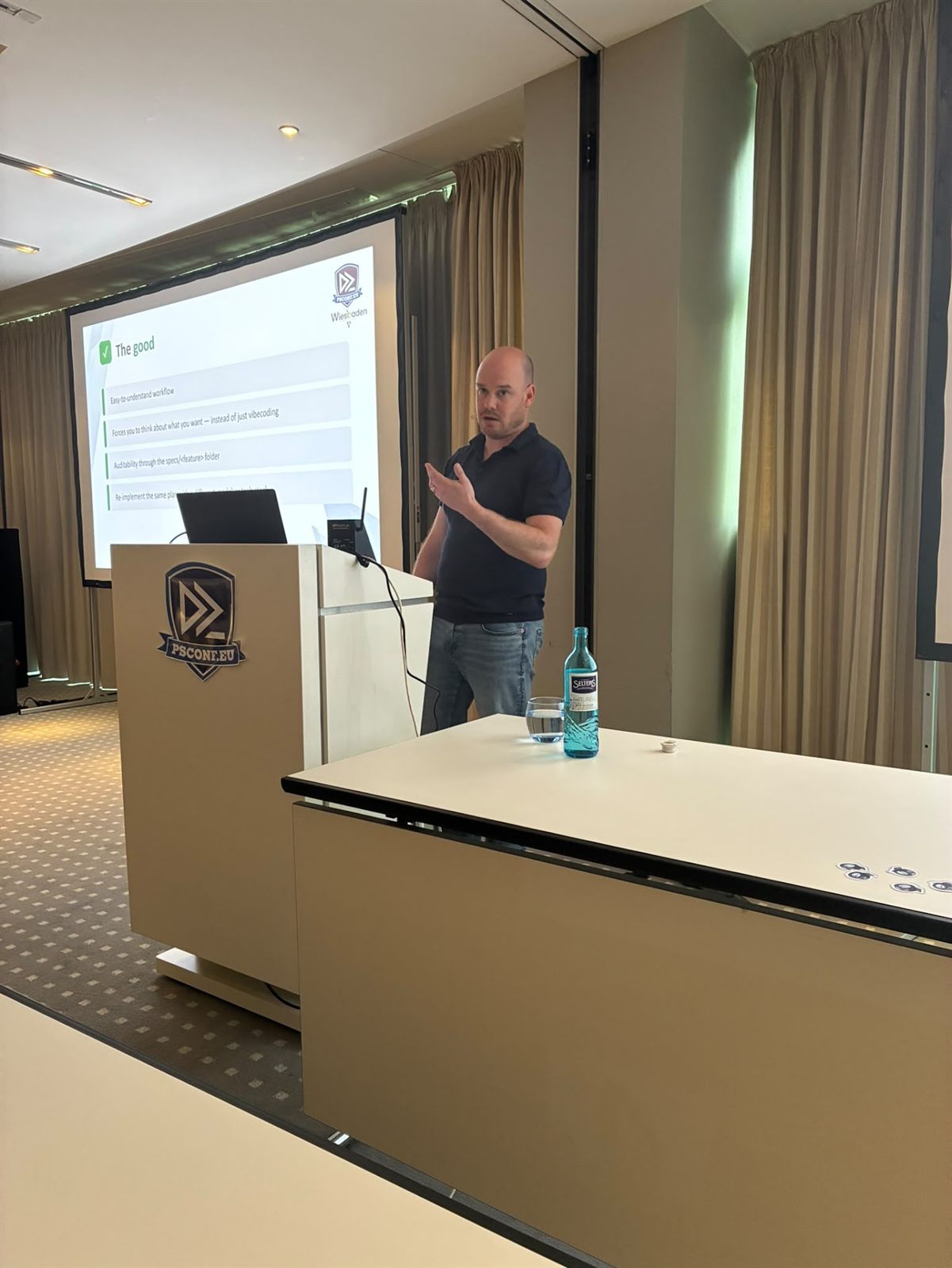 Me presenting Building better PowerShell code using GitHub’s Spec Kit